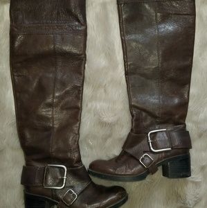 Leather nine west boots